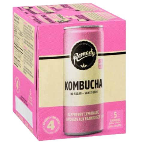 Rasberry Limonade Organic Kombucha Can Dep Remedy Aubut