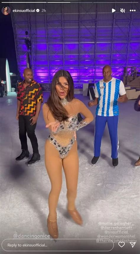 Dancing on Ice's Ekin-Su ignores angry Ofcom complaints as she slips