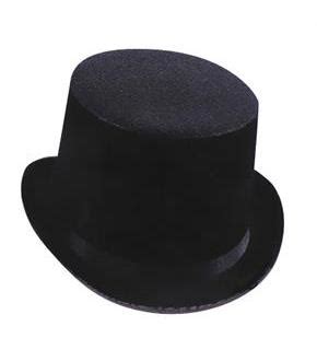 Black Felt Top Hat - SpicyLegs.com