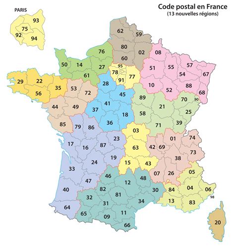 TOP29 Carte De France Avec Codes Postaux Pics Usvmoncheaux