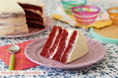 Tarta Red Velvet americana Receta paso a paso Recetas de Escándalo