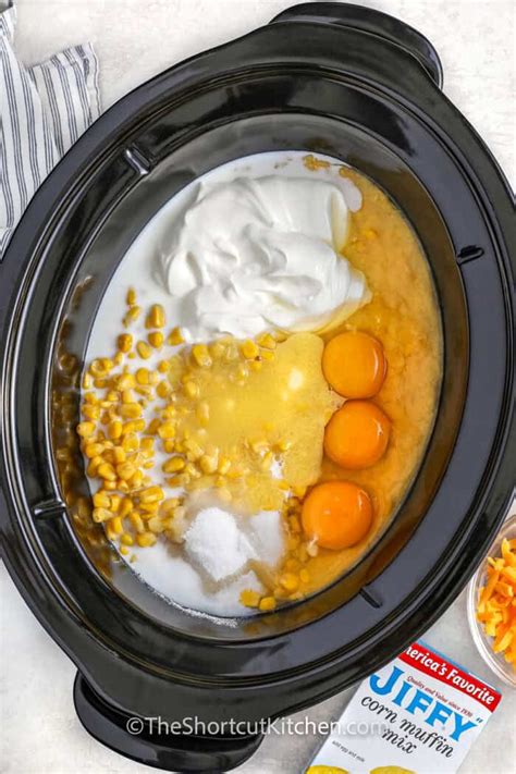 Slow Cooker Corn Pudding (Comforting and Flavorful) - The Shortcut Kitchen