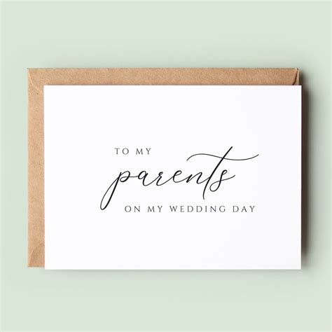 Wedding Card to Parents, Parents Card, Mother, Best Friend Card From ...