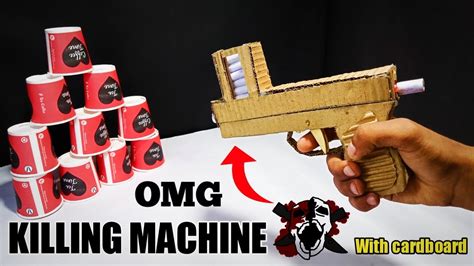 How To Make Gun With Cardboardsimple Method Diy Making Cardboard Gun