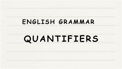 English Grammar Quantifiers English Plus