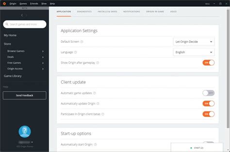 inilah user interface origin terbaru versi beta gamebrottcom