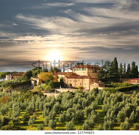 Luxury Villa Tuscany Famous Vineyard Italy Stock Photo (Edit Now) 127744823