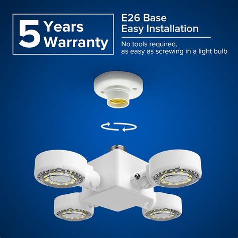 SANSI 30W 240W Deformable LED Garage Light Ceiling Fixture Lights