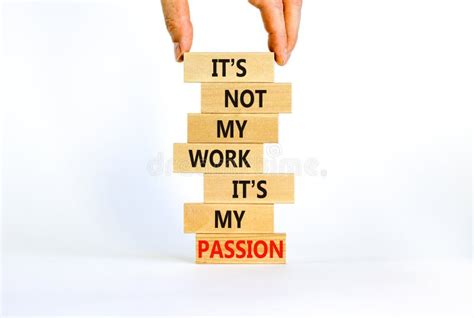 My Work Or Passion Symbol Businessman Turns Wooden Cubes And Changes