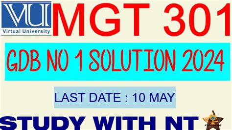 MGT 301 GDB NO 1 SOLUTION 2024 SPRING MGT301 GDB 2024 GDB SOLUTION