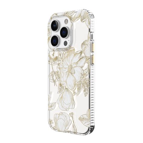 onn. White Metallic Floral Phone Case for iPhone 14 Pro - Walmart.com