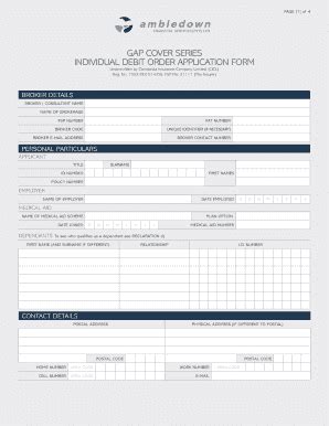 Fillable Online Underwritten By Constantia Insurance Company Limited