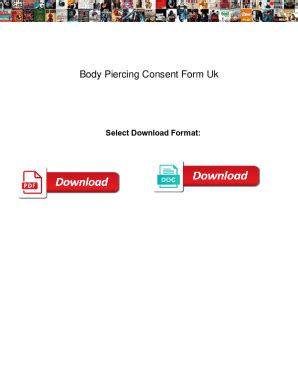 Fillable Online Free Body Piercing Consent Formfor Adults And