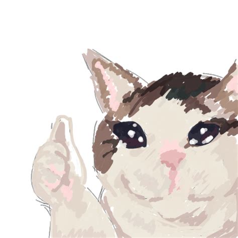 Sad Cat Thumbs Up Png