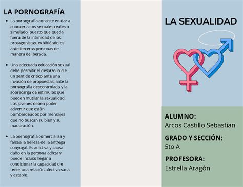 Folleto Tríptico Agencia de Viajes Moderno Azul y Verde LA SEXUALIDAD