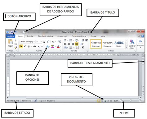 Partes De Microsoft Word