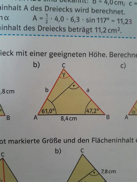 Berechnung Seitenlänge Dreieck
