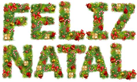 Letras Feliz Natal Pinho E Ornamentos