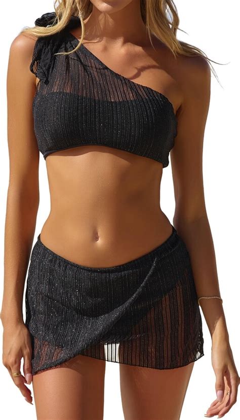 Beachsissi Women S High Waist Mesh Patchwork Bikini Shopstyle Swimwear