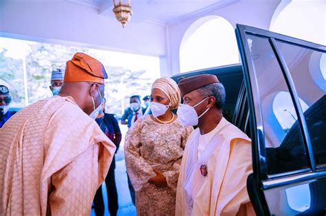 Photos Osinbajo Wife Sanwo Olu Pay Condolence Visit To Gov Makinde