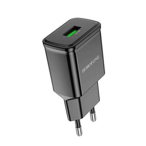 Блок питания сетевой 1 USB Borofone BA59A, Heavenly, 18Вт, QC3.0, QC2.0 ...