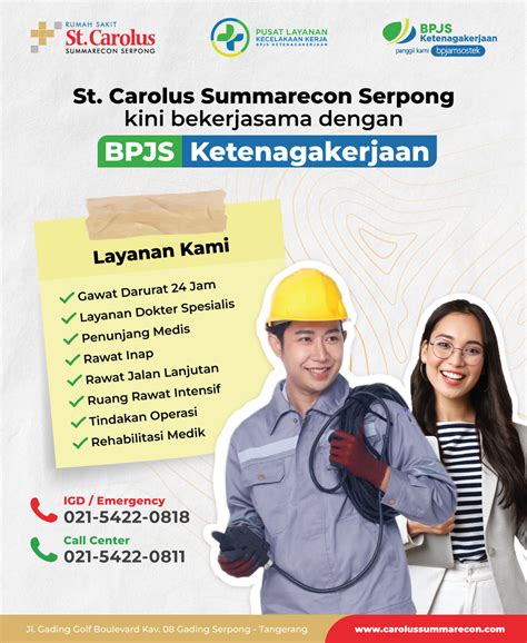 Layanan Bpjs Ketenagakerjaan Berita Rs St Carolus Summarecon Serpong