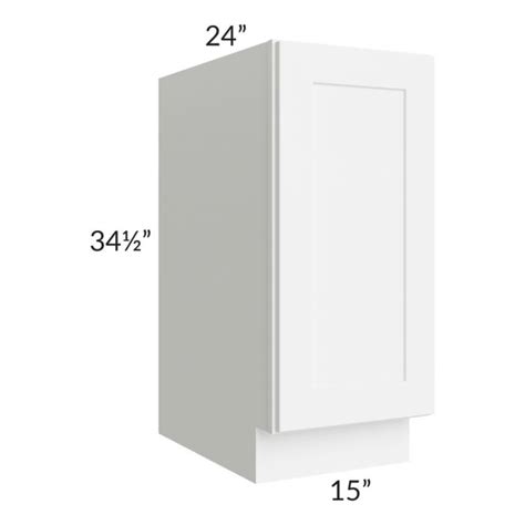 Rta Brilliant White Shaker 15 Full Height Door Base Cabinet Kitchen