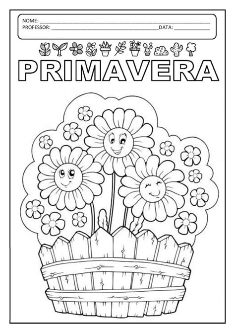Imagens Primavera Para Colorir