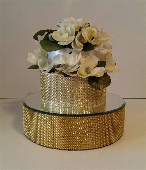 Gold Cake Stand Cake Riser 14 Inch Round Gold Bling Cake Stand With A