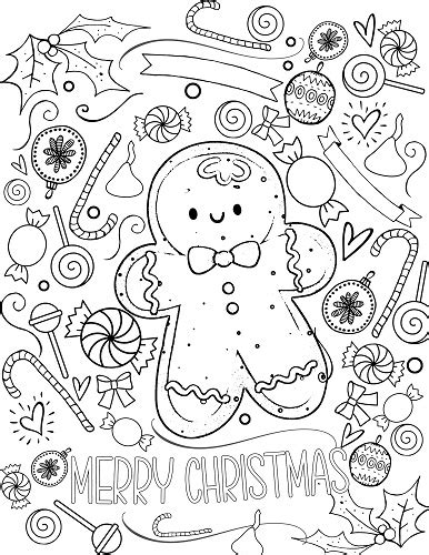 Gingerbread Man Woman Coloring Pages