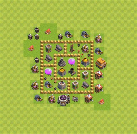 Diseño Ayuntamiento nivel 5 para farming TH5 Aldea Perfecta COC