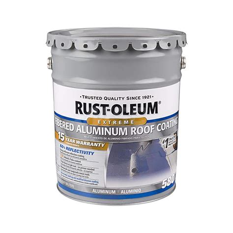 Rust Oleum 5 Gal Pail Aluminum Fibered Aluminum Roof Coating