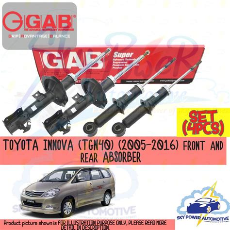 Toyota Innova Tgn Gab Super Gas Shock Absorber Set