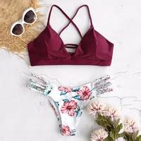 Bikini Bademode F R Frauen Micro Bikini Set Cut Out Bandage Badeanzug