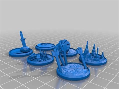 Figure Bases - Set 9 (25mm - 35mm miniatures) by EZOwens - Thingiverse ...