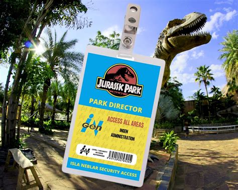 Printable Jurassic Park Director Id Card Park Division Id Etsy