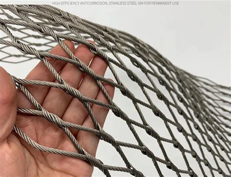 Black Oxidation Flexible Stainless Steel Wire Rope Mesh Cable Mesh Ss