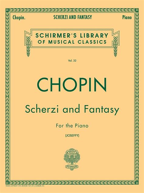 Buy Scherzi And Fantasy Piano Schirmer Library Of Classics Volume 32