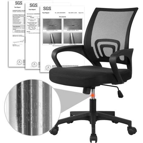 Yaheetech Sedia Da Ufficio Per Scrivania Ergonomica Reclinabile