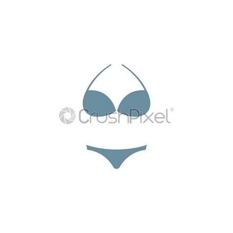 Bikini Icon Logo Flat Design Template Stock Vector 4935000 Crushpixel