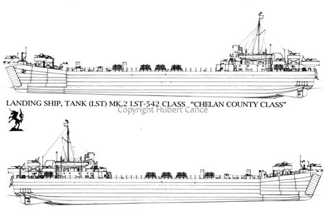 "Landing Ship, Tank (LST) Mk.2" (Original art by Hubert Cance)