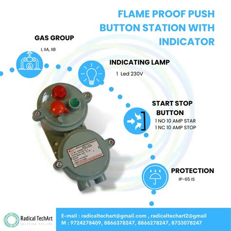 Patco Flame Proof Push Button Station With Indicator For