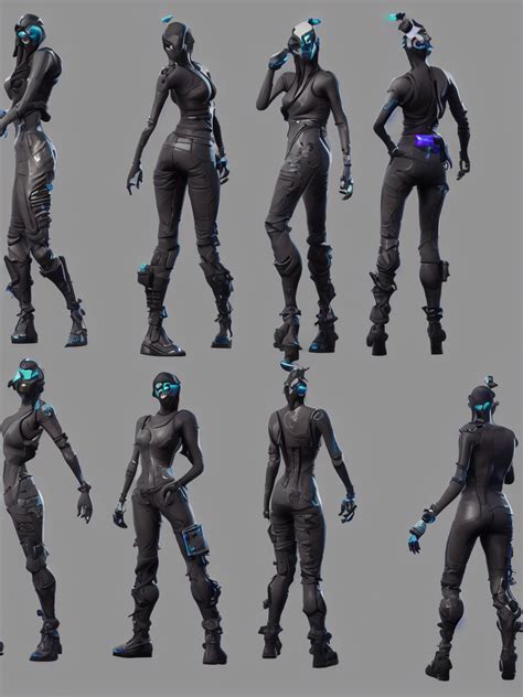 Krea Ai Fortnite Skin Models Cyberpunk Style Concept Art S