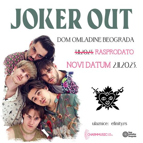 Koncert JOKER OUT Dom Omladine Beograda