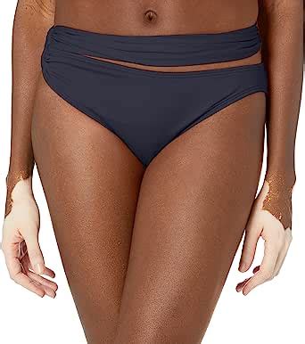 Amazon Carmen Marc Valvo Women S Standard Shirred Bikini Bottom