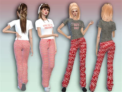 The Sims Resource Naughty But Nice Pajama Bottoms