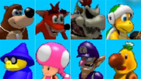 Mario Kart 64 Hooting Time 1 2 All Playable Characters YouTube