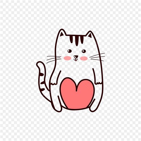 Hand Drawn Valentine Vector Hd Images Hand Drawn Valentine S Day Cat