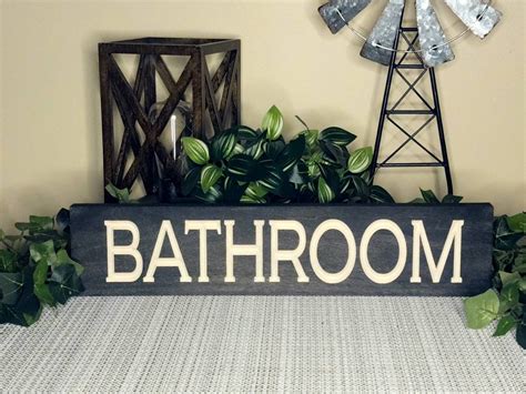 Bathroom Sign Bathroom Door Sign Above Bathroom Door Sign - Etsy