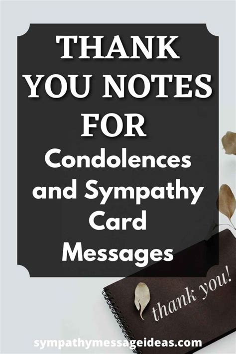 Thank You Notes for Condolences and Sympathy Card Messages | Sympathy ...